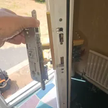 Multi-point door lock gearbox removed during a repair